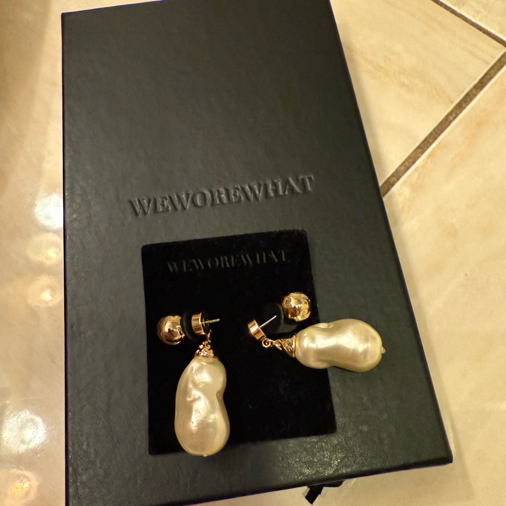 Nwt Weworewhat Pearl Drop Earrings